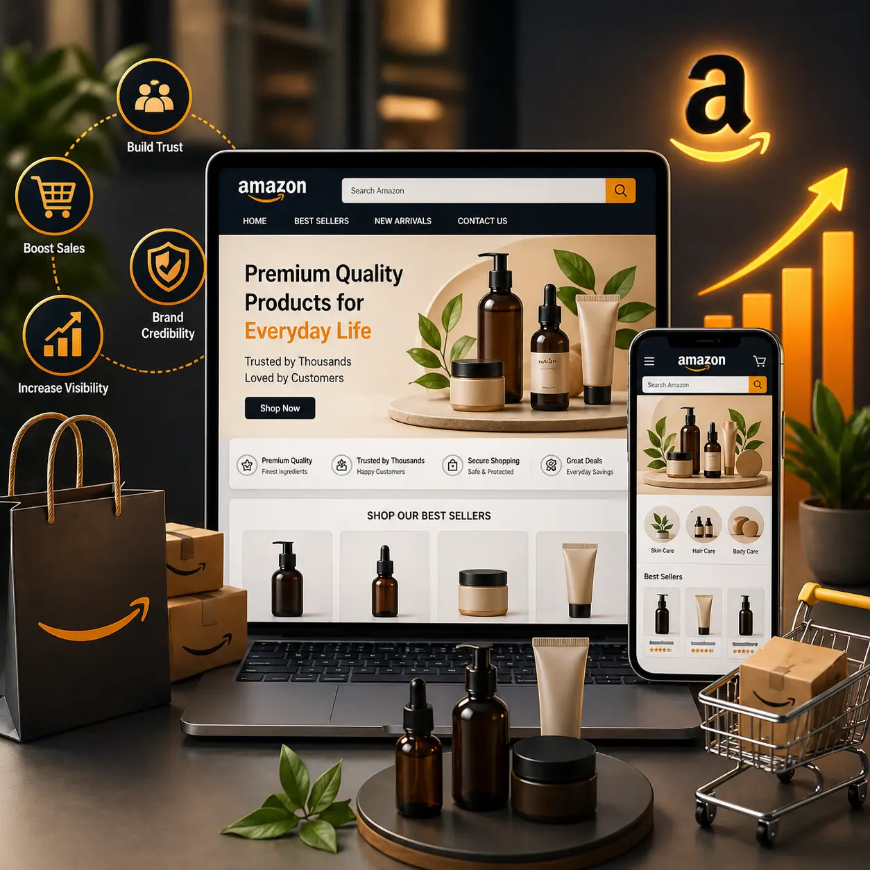Creative Amazon brand store services for brand visibility
